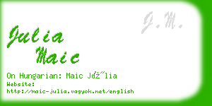 julia maic business card